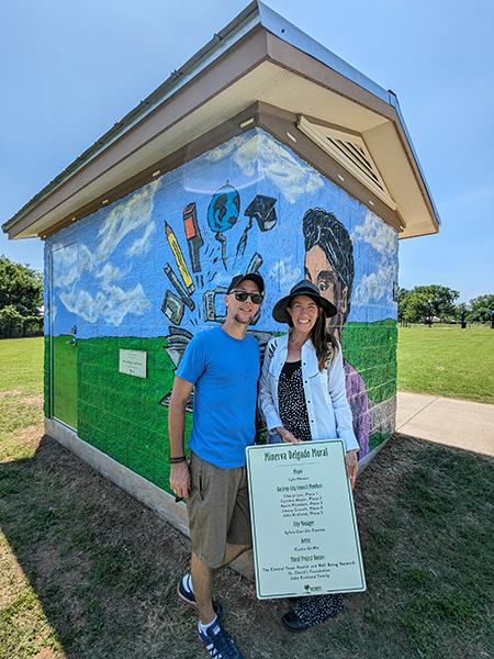 Curtis Griffin and Kerry Fossler at Delgado Park in Bastrop Texas